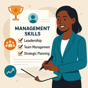 How do you describe management skills on a resume