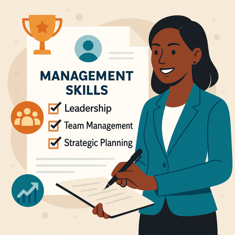 How do you describe management skills on a resume
